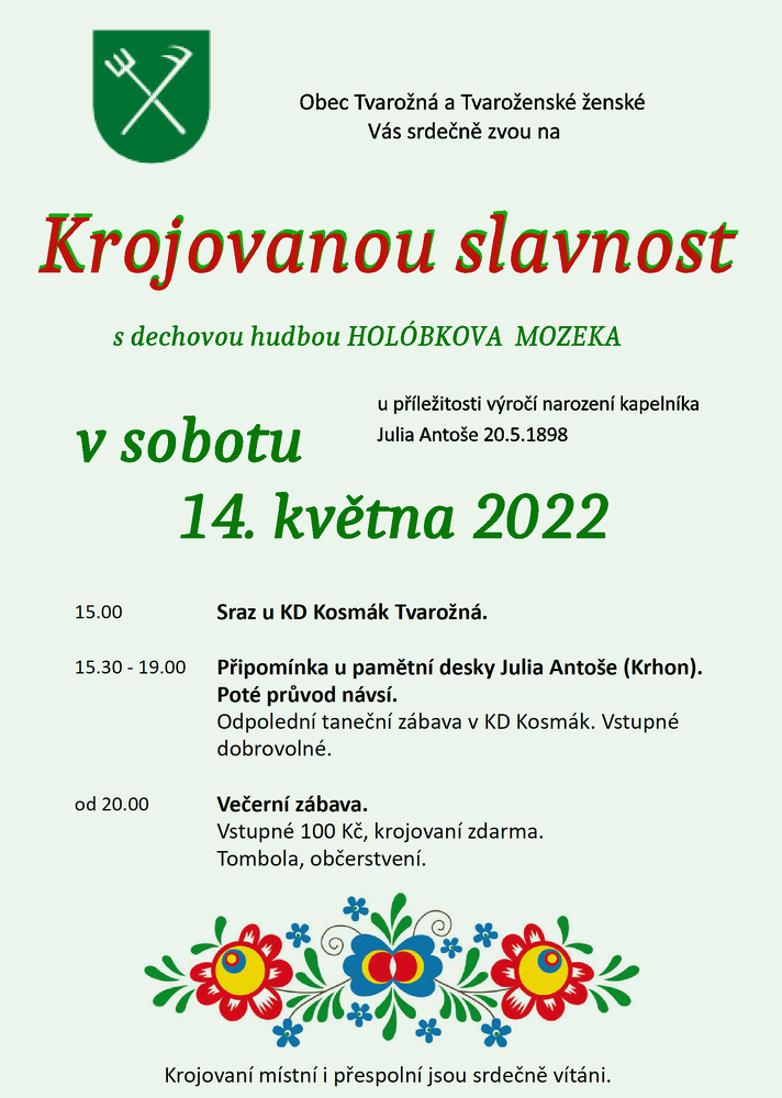 Krojovaná slavnost ve Tvarožné
